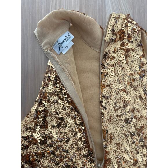 Alexandra Collection Alexandra GOLD Youth Mock Neck Tank Sz10 NWOT Taylor swift - Picture 3 of 5